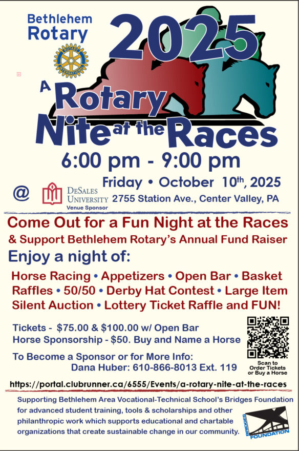 Supporting Tomorrow’s Workforce: Join BAVTS & Bethlehem Rotary at “A Nite at the Races”